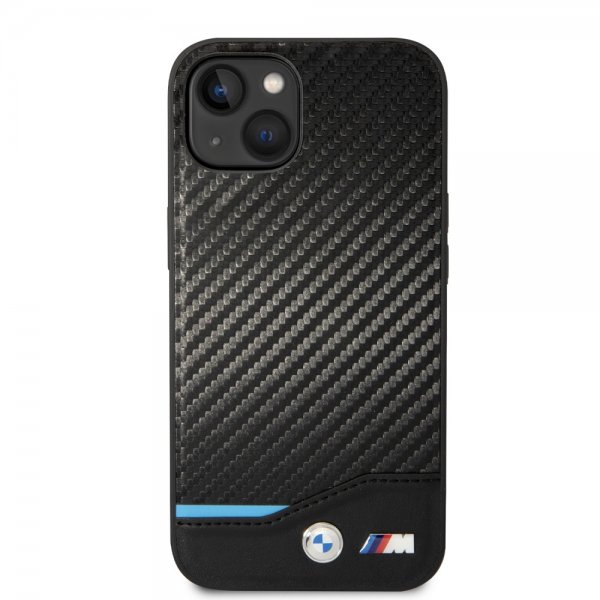 iPhone 14 Skal Carbon Effect Printed Logo Svart