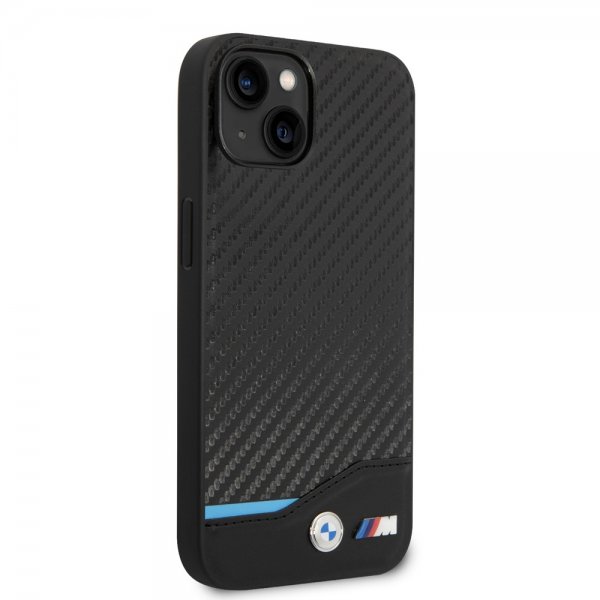 iPhone 14 Skal Carbon Effect Printed Logo Svart