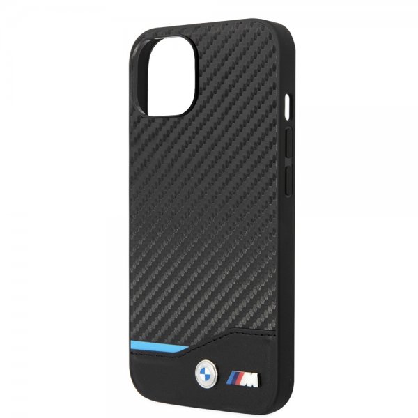 iPhone 14 Skal Carbon Effect Printed Logo Svart