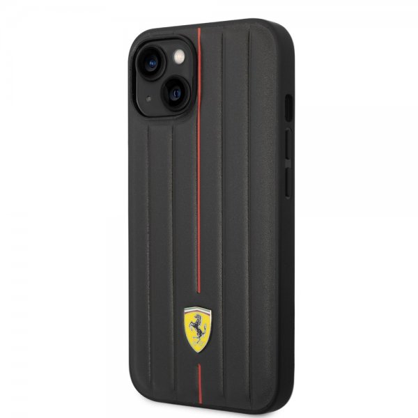 iPhone 14 Skal Embossed Stripes Röd