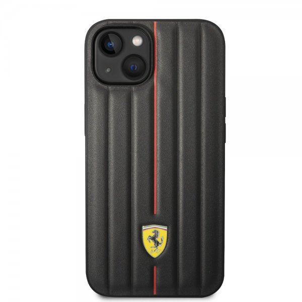 iPhone 14 Skal Embossed Stripes Röd