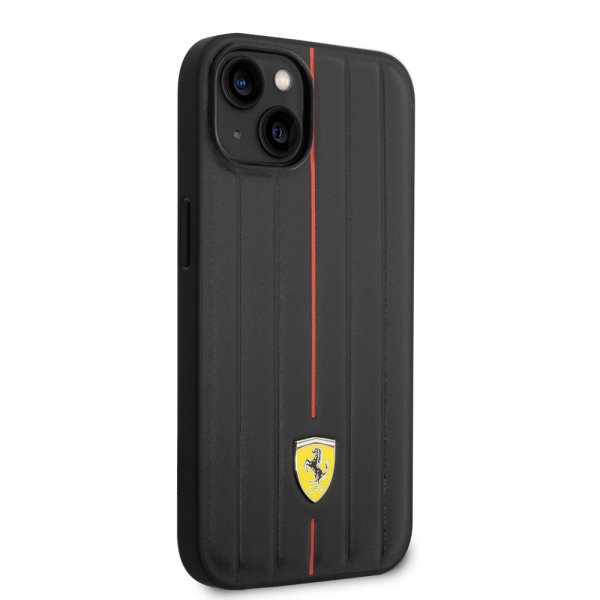 iPhone 14 Skal Embossed Stripes Röd