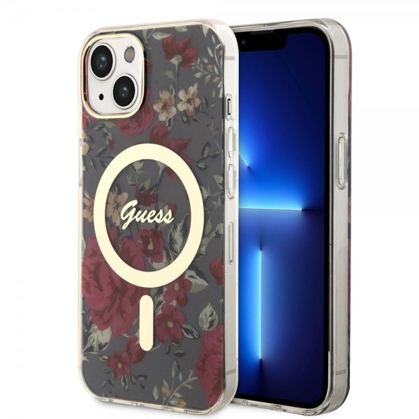 iPhone 14 Skal Flower MagSafe Kaki