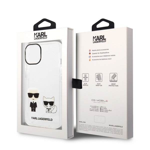 iPhone 14 Skal Karl & Choupette Gradient Vit