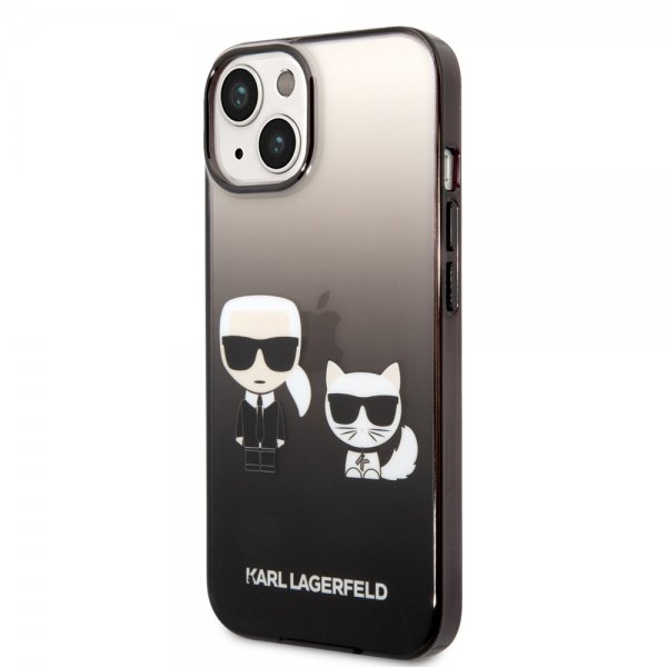 iPhone 14 Skal Karl & Choupette Gradient Svart
