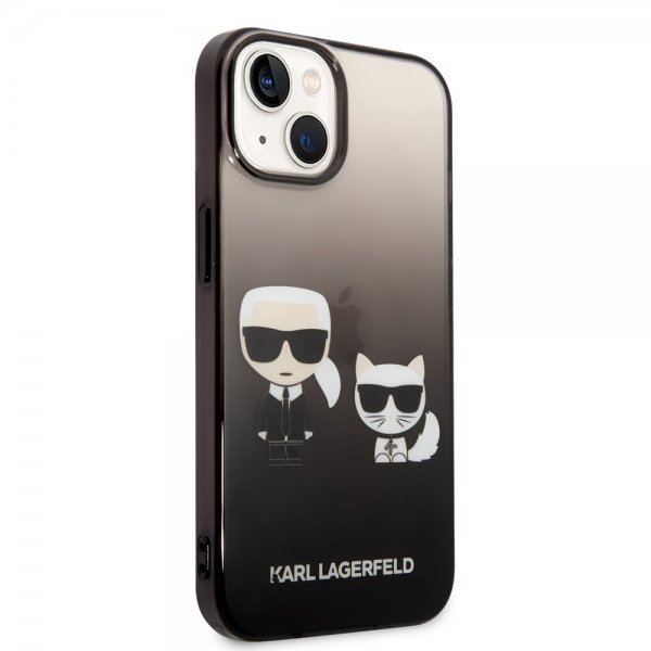 iPhone 14 Skal Karl & Choupette Gradient Svart