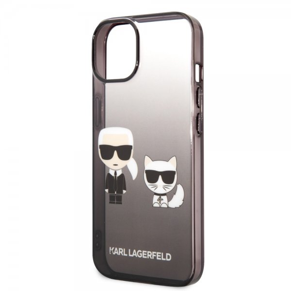 iPhone 14 Skal Karl & Choupette Gradient Svart