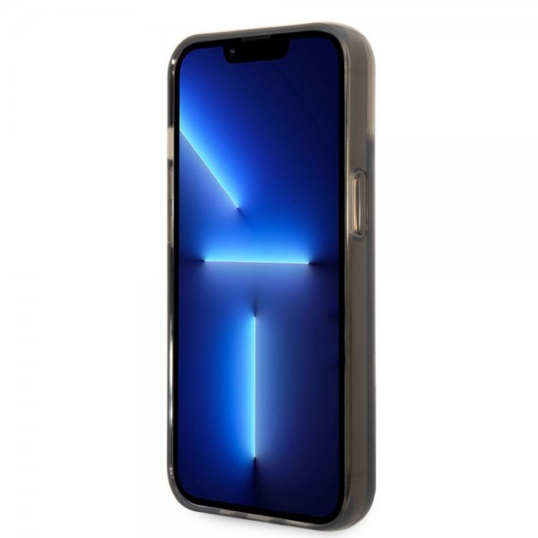 iPhone 14 Skal Liquid Glitter Translucent Svart