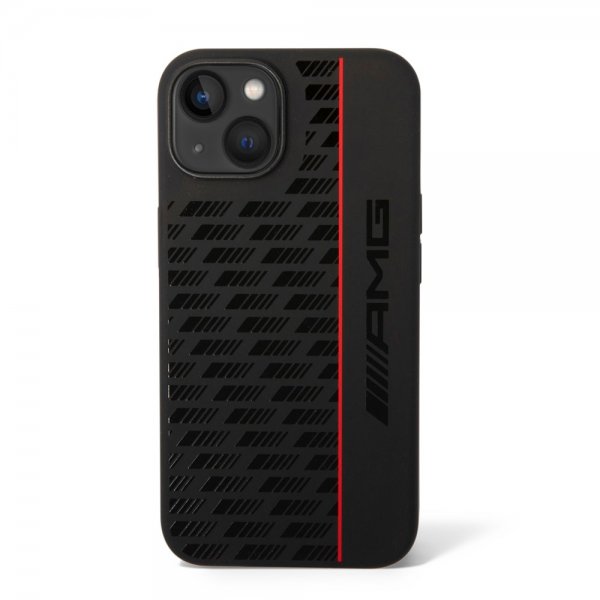iPhone 14 Skal Liquid Silicone Carbon Pattern Svart