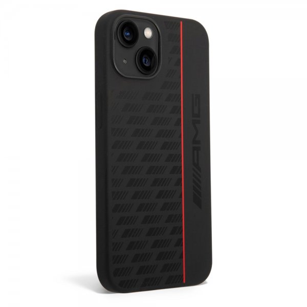 iPhone 14 Skal Liquid Silicone Carbon Pattern Svart