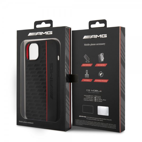 iPhone 14 Skal Liquid Silicone Carbon Pattern Svart