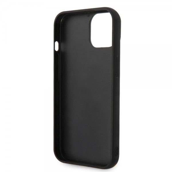 iPhone 14 Skal Quilted Nylon Puffy Case Ikonik Pin Svart