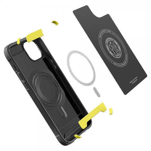 iPhone 14 Skal Rugged Armor MagFit Matte Black