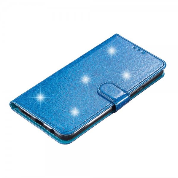 iPhone 15 Plus Fodral Glitter Blå