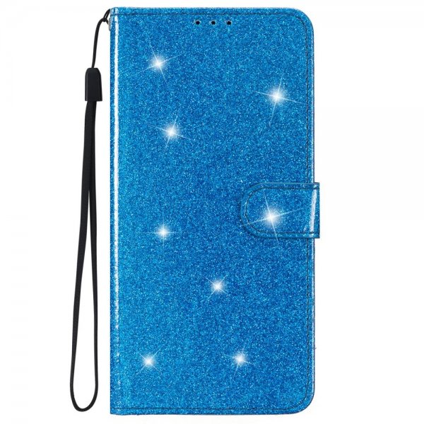 iPhone 15 Plus Fodral Glitter Blå