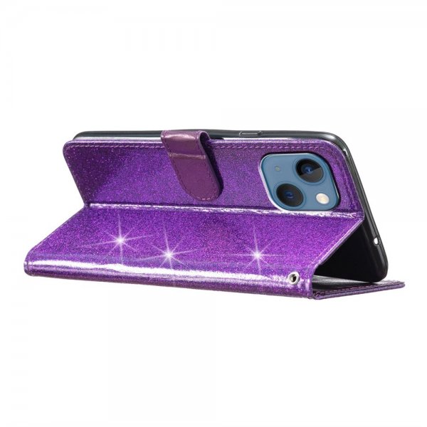 iPhone 15 Plus Fodral Glitter Lila