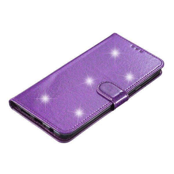 iPhone 15 Plus Fodral Glitter Lila