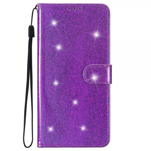 iPhone 15 Plus Fodral Glitter Lila