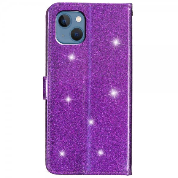 iPhone 15 Plus Fodral Glitter Lila