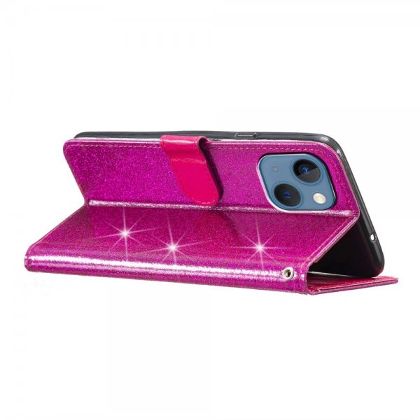 iPhone 15 Plus Fodral Glitter Magenta