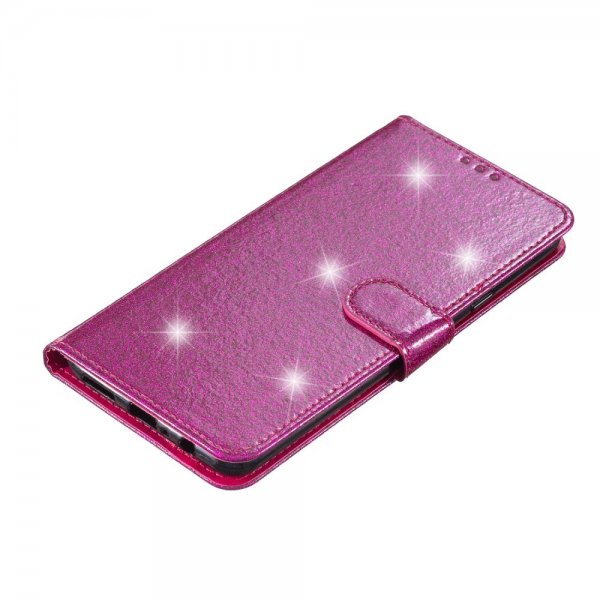 iPhone 15 Plus Fodral Glitter Magenta