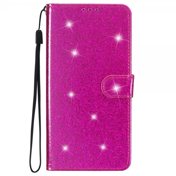 iPhone 15 Plus Fodral Glitter Magenta