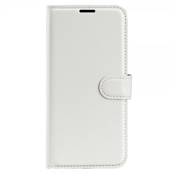 iPhone 15 Plus Fodral Litchi Vit