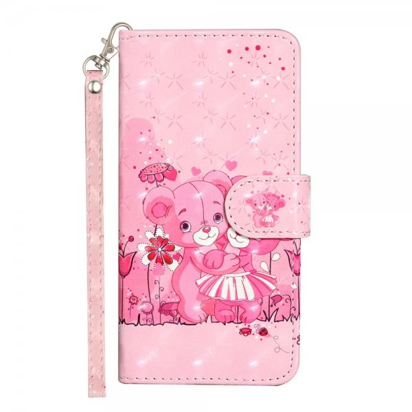iPhone 15 Plus Fodral Motiv Rosa Nallebjörnar