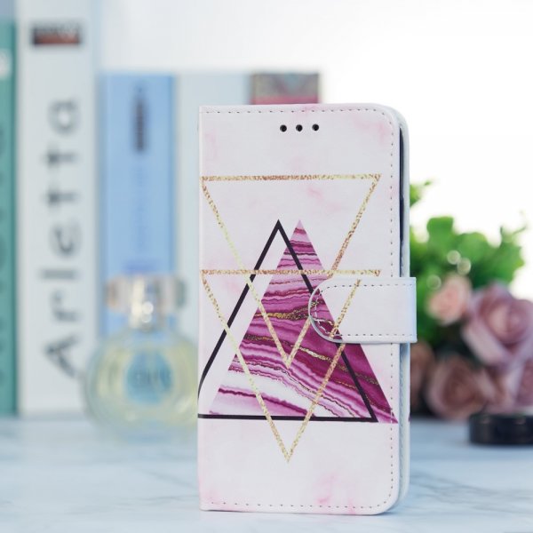 iPhone 15 Plus Fodral Motiv Trianglar Marmor