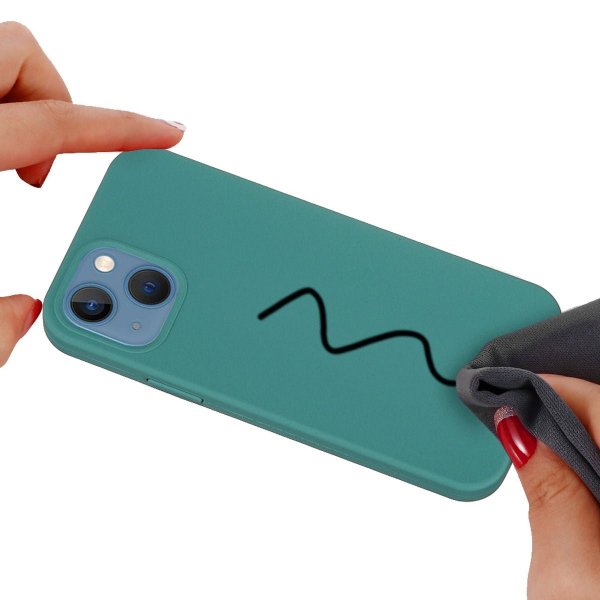 iPhone 15 Plus Skal Silikon Grön
