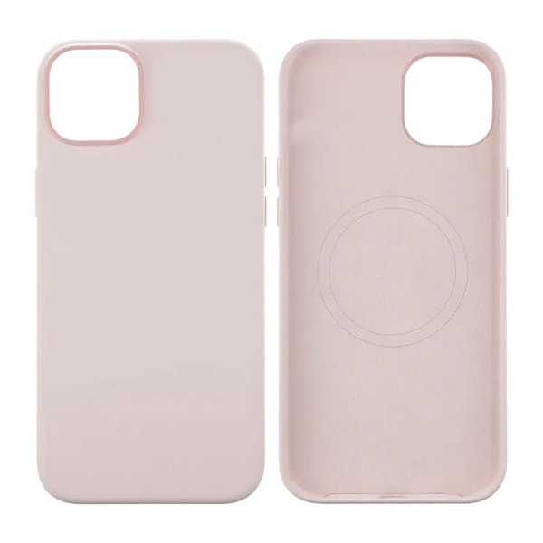 iPhone 15 Plus Skal Silikon MagSafe Rosa
