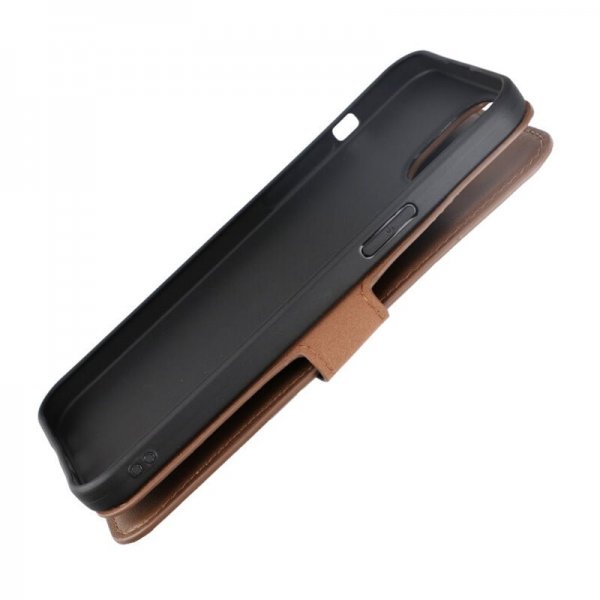 iPhone 15 Plus Fodral Äkta Läder Brun