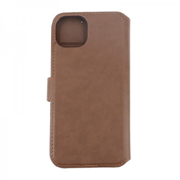 iPhone 15 Plus Fodral Äkta Läder Brun