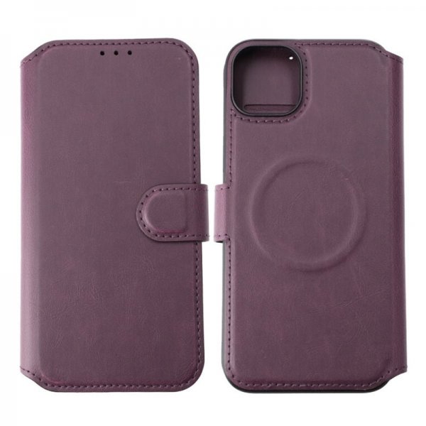iPhone 15 Plus Fodral 4 Kortfack MagSafe Lila