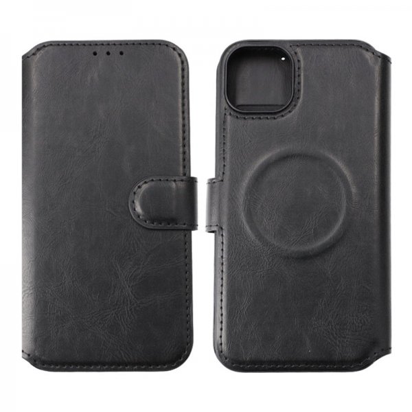 iPhone 15 Plus Fodral 4 Kortfack MagSafe Svart