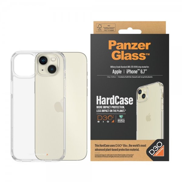iPhone 15 Plus Skal HardCase D3O Transparent