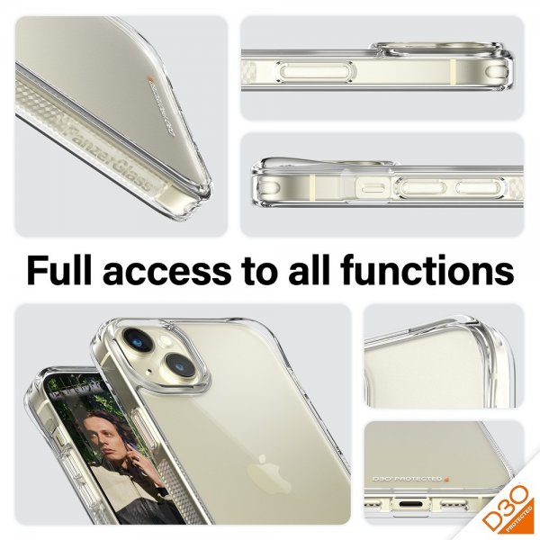 iPhone 15 Plus Skal HardCase D3O Transparent