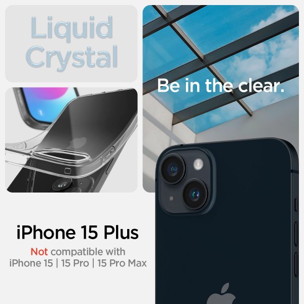 iPhone 15 Plus Skal Liquid Crystal Crystal Clear