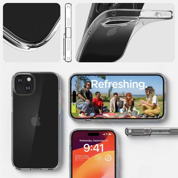 iPhone 15 Plus Skal Liquid Crystal Crystal Clear