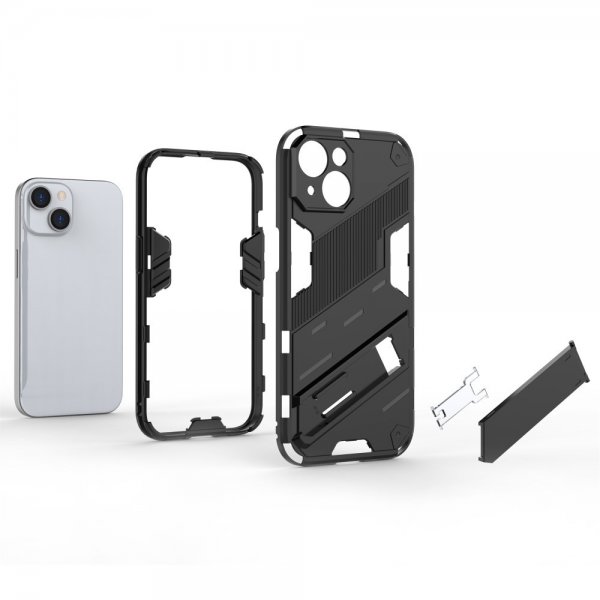 iPhone 15 Plus Skal med Stativ Ljusblå
