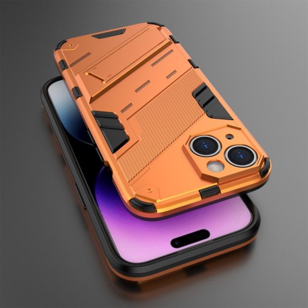 iPhone 15 Plus Skal med Stativ Orange