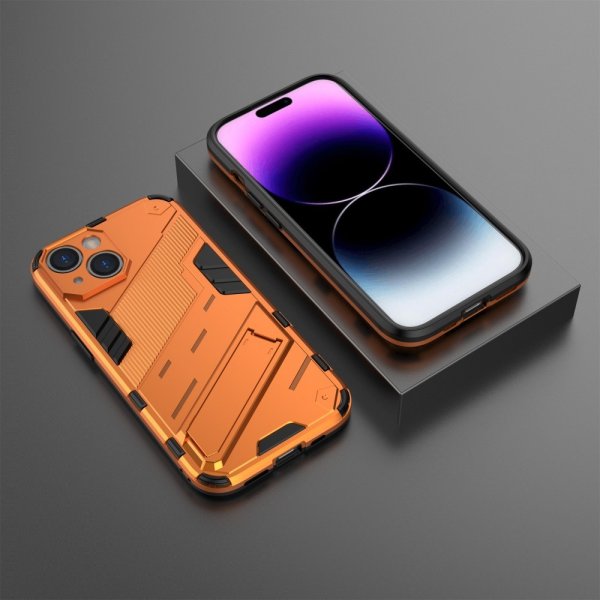 iPhone 15 Plus Skal med Stativ Orange