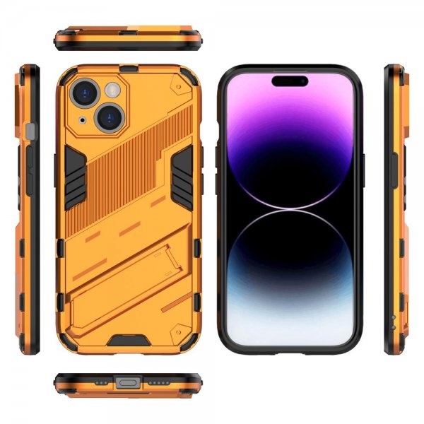 iPhone 15 Plus Skal med Stativ Orange