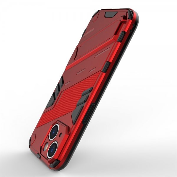 iPhone 15 Plus Skal med Stativ Röd