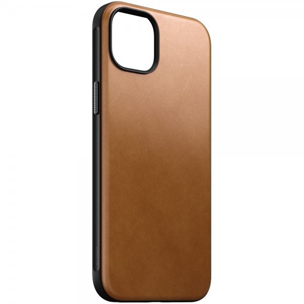iPhone 15 Plus Skal Modern Leather Case English Tan
