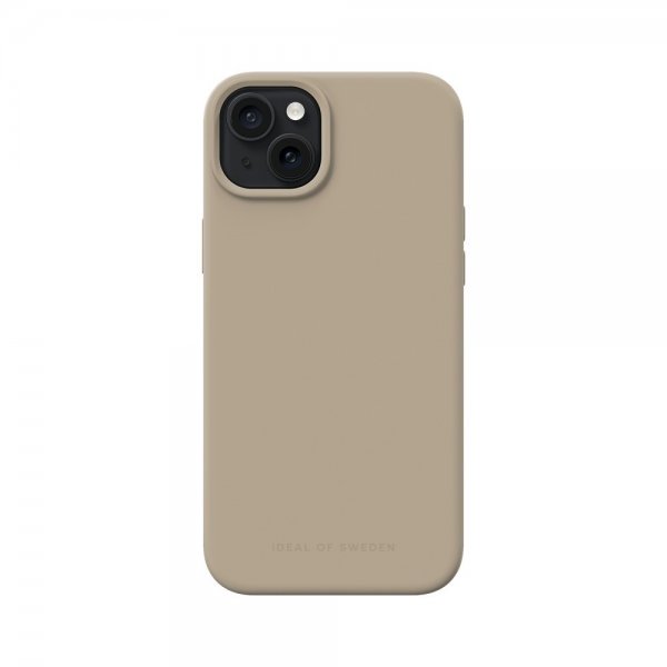 iPhone 15 Plus Skal Silicone Case MagSafe Beige