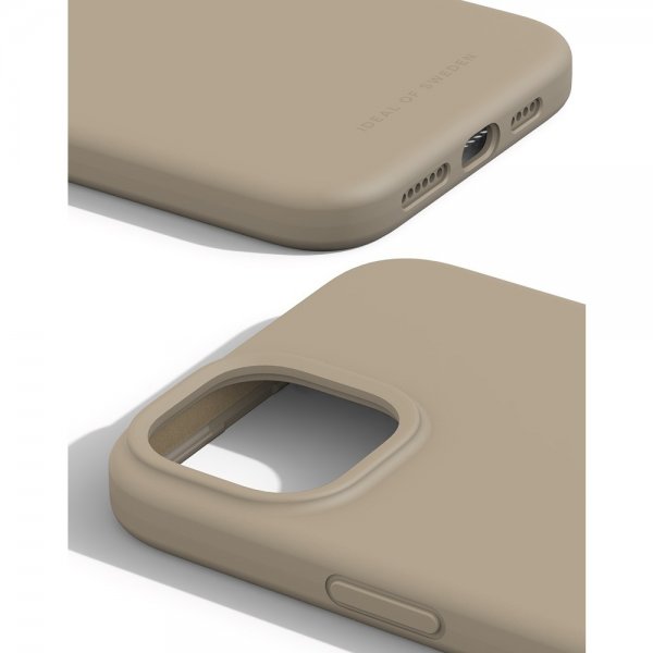 iPhone 15 Plus Skal Silicone Case MagSafe Beige