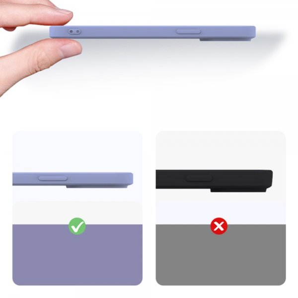 iPhone 15 Plus Skal Silikontextur Lila