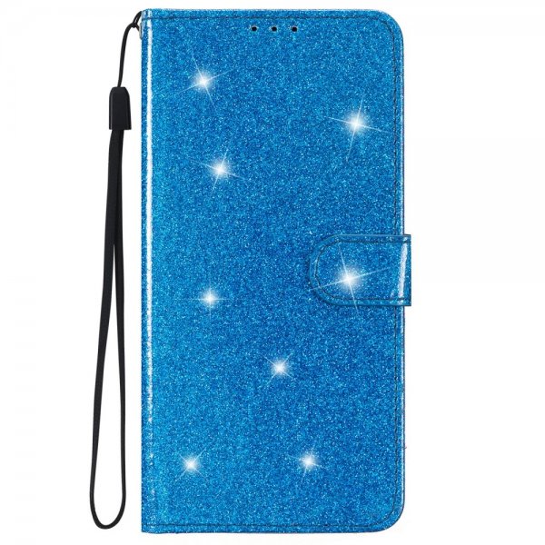 iPhone 15 Pro Fodral Glitter Blå