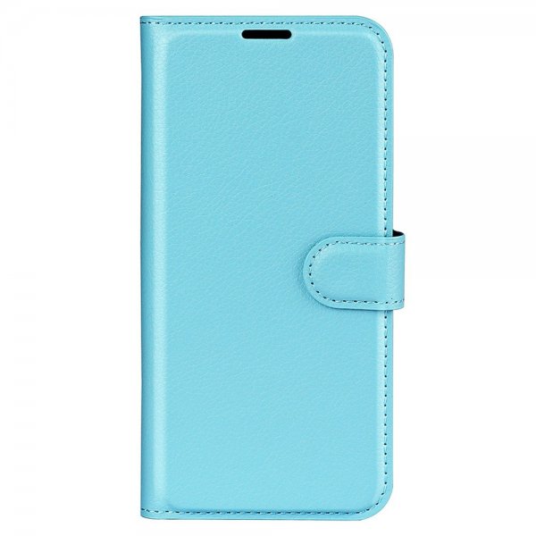 iPhone 15 Pro Fodral Litchi Blå